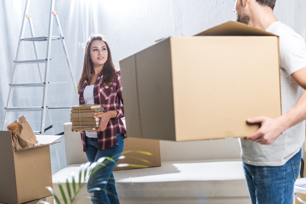 couple moving into new apartment