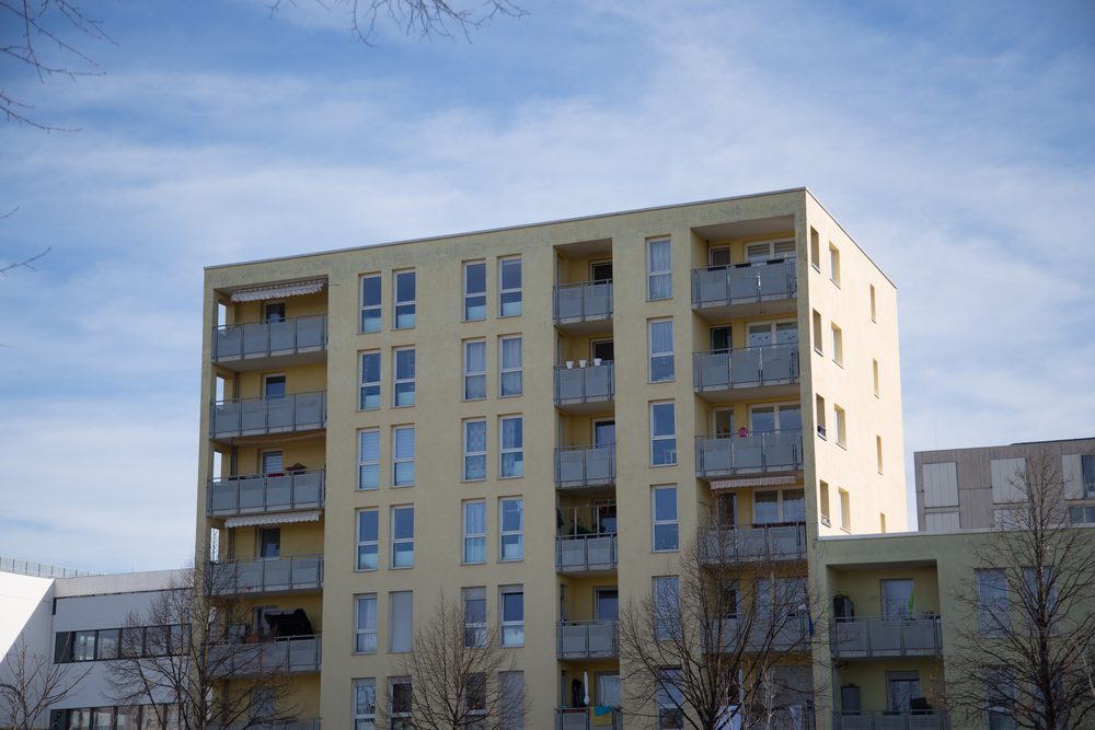 Residential house rental house blue sky